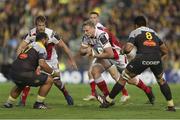 22 October 2017; Kieran Treadwell of Ulster is tackled by Victor Vito of La Rochelle during the the European Rugby Champions Cup Pool 1 Round 2 match between La Rochelle and Ulster at Stade Marcel Deflandre, La Rochelle in France. Photo by John Dickson/Sportsfile