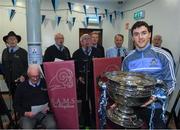 26 October 2017; Dublin footballer Colm Basquel with guests of Br. Kevin Crowley during a Dublin Football squad visit the Capuchin Day Centre at Bow Street in Dublin. Photo by Eóin Noonan/Sportsfile