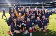 27 October 2017; Scoil Santain Tamhlacht players celebrate following their side's victory over St. Damian's NS, during day 3 of the Allianz Cumann na mBunscol Finals at Croke Park, in Dublin. Photo by David Fitzgerald/Sportsfile