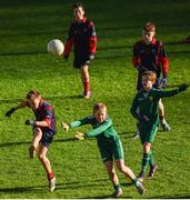 27 October 2017; Rian O Crollai of Scol Santain Tamhlacht has a kick at goal, during day 3 of the Allianz Cumann na mBunscol Finals at Croke Park, in Dublin. Photo by David Fitzgerald/Sportsfile