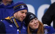 28 October 2017; Leinster supporters Adam McCarthy and Meabh Loughman ahead of the Guinness PRO14 Round 7 match between Ulster and Leinster at Kingspan Stadium in Belfast. Photo by David Fitzgerald/Sportsfile