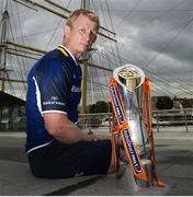 21 August 2012; In attendance at the launch of the Celtic League, rugby's premier professional club competition in Ireland, Italy, Scotland and Wales, is Leinster captain Leo Cullen. Celtic League Season 2012/13 Launch, Riverside Museum, Glasgow, Scotland. Picture credit: Jeff Holmes / SPORTSFILE