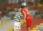 24 August 2012; Ciaran Kilduff, Shamrock Rovers, in action against Kevin Murray, Cork City. 2012 FAI Ford Cup, Third Round, Shamrock Rovers v Cork City, Tallaght Stadium, Tallaght, Co. Dublin. Picture credit: Pat Murphy / SPORTSFILE