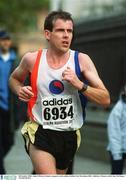 28 October 2002; John O'Brien, Ireland, competes in the adidas Dublin City Marathon 2002. Athletics. Picture credit; Ray McManus / SPORTSFILE