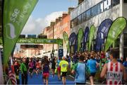 29 October 2017; A general view of the finish line during the SSE Airtricity Dublin Marathon 2017 in Dublin City. 20,000 runners took to the Fitzwilliam Square start line to participate in the 38th running of the SSE Airtricity Dublin Marathon, making it the fifth largest marathon in Europe. Photo by Cody Glenn/Sportsfile