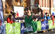 29 October 2017; Michael Kulgawczyk celebrates finishing the SSE Airtricity Dublin Marathon 2017 in Dublin City. 20,000 runners took to the Fitzwilliam Square start line to participate in the 38th running of the SSE Airtricity Dublin Marathon, making it the fifth largest marathon in Europe. Photo by Cody Glenn/Sportsfile
