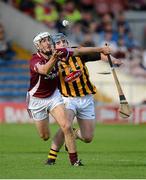 25 August 2012; Daithi Burke, Galway, in action against Ger Aylward, Kilkenny. Bord Gáis Energy GAA Hurling Under-21 All-Ireland Championship Semi-Final, Galway v Kilkenny, Semple Stadium, Thurles, Co. Tipperary. Picture credit: Matt Browne / SPORTSFILE
