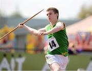 26 August 2012; Billy Courtney, from Spa Muckross, Co. Kerry, competing in the Boy's U-16 Javelin event. Community Games National Finals Weekend, Athlone, Co. Westmeath. Picture credit: David Maher / SPORTSFILE
