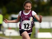 26 August 2012; Chellene Trill, from Claregalway and Lackagh, Co. Galway, competing in the Girl's U-10 60m Hurdles Final, where she finished in third place. Community Games National Finals Weekend, Athlone, Co. Westmeath. Picture credit: David Maher / SPORTSFILE
