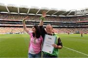 26 August 2012; Nicola and Martin McBride, from Kerrykeel, Co. Donegal, who were the 1,000,000th GAA Championship Spectator of 2012. The 1,000,000th Championship Spectator of 2012, Croke Park, Dublin. Picture credit: Ray McManus / SPORTSFILE