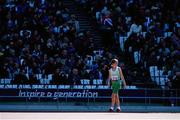 31 August 2012; Ireland's Heather Jameson, from Garristown, Dublin, checks the scoreboard during the long jump - T37 final. Jameson jumped a new personal best while finishing 7th in the event overall London 2012 Paralympic Games, Athletics, Olympic Stadium, Olympic Park, Stratford, London, England. Picture credit: Brian Lawless / SPORTSFILE