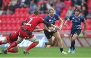 1 September 2012; Fionn Carr, Leinster, is tackled by Josh Turnbull, Scarlets. Celtic League, Round 1, Scarlets v Leinster, Parc Y Scarlets, Llanelli, Wales. Picture credit: Steve Pope / SPORTSFILE