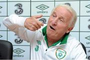 2 September 2012; Republic of Ireland manager Giovanni Trapattoni during the Republic of Ireland Media Update. Republic of Ireland Media Update, Clubhouse, Gannon Park, Malahide, Dublin. Photo by Sportsfile