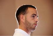 3 September 2012; Republic of Ireland's Marc Wilson during a mixed zone ahead of their side's 2014 FIFA World Cup, Group C, Qualifier match against Kazakhstan on Friday. Republic of Ireland Mixed Zone, Grand Hotel, Malahide, Co. Dublin. Picture credit: David Maher / SPORTSFILE