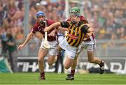 9 September 2012; Kieran Joyce, Kilkenny, in action against Cyril Donnellan, left, and David Burke, Galway. GAA Hurling All-Ireland Senior Championship Final, Kilkenny v Galway, Croke Park, Dublin. Picture credit: Brendan Moran / SPORTSFILE