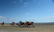 13 September 2012; Parramatta, 10, with Shane Foley up, on their way to winning the Gilna's Cottage Inn Maiden. Laytown Races, Laytown, Co. Meath. Picture credit: Matt Browne / SPORTSFILE