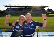 15 September 2012; Leinster supporters Michael and Sarah Whelan, from Drimnagh, Dublin, ahead of the game. Celtic League 2012/13, Round 3, Benetton Treviso v Leinster, Stadio Mongio, Treviso, Italy. Picture credit: Stephen McCarthy / SPORTSFILE
