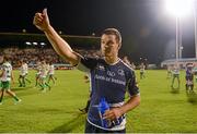 15 September 2012; Jonathan Sexton, Leinster, celebrates his side's victory. Celtic League 2012/13, Round 3, Benetton Treviso v Leinster, Stadio Mongio, Treviso, Italy. Picture credit: Stephen McCarthy / SPORTSFILE