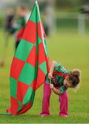 14 September 2012; Mayo supporter Patricia Moore, age 5, from Westport, Co. Mayo, during an open supporters night ahead of their side's GAA Football All-Ireland Senior Championship Final game against Donegal on Sunday 23rd September. Mayo Open Training Night, Elverys MacHale Park, Castlebar, Co. Mayo. Picture credit: Pat Murphy / SPORTSFILE