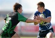 21 September 2012; Eoghan Quinn, Leinster, is tackled by Brian Teape, Connacht. Under 20 Interprovincial, Connacht v Leinster, Sportsground, Galway. Picture credit: Stephen McCarthy / SPORTSFILE