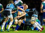 21 September 2012; Johnny O'Connor, Connacht, is tackled by Scott Wight and Al Kellock, right, Glasgow Warriors. Celtic League 2012/13, Round 4, Glasgow Warriors v Connacht, Scotstoun Stadium, Glasgow, Scotland. Picture credit: Craig Watson / SPORTSFILE