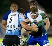 21 September 2012; Brett Wilkinson, Connacht, is tackled by James Eddie, Glasgow Warriors. Celtic League 2012/13, Round 4, Glasgow Warriors v Connacht, Scotstoun Stadium, Glasgow, Scotland. Picture credit: Craig Watson / SPORTSFILE