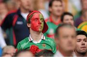 23 September 2012; A Mayo supporter during the second half of the game. Supporters at GAA Football All-Ireland Championship Finals, Croke Park, Dublin. Picture credit: Pat Murphy / SPORTSFILE