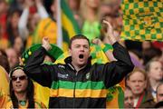 23 September 2012; A Donegal supporter watches the final minutes of the game. Supporters at GAA Football All-Ireland Championship Finals, Croke Park, Dublin. Picture credit: Pat Murphy / SPORTSFILE