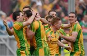 23 September 2012; Mark McHugh and Michael Murphy, Donegal celebrate at the final whistle. GAA Football All-Ireland Senior Championship Final, Donegal v Mayo, Croke Park, Dublin. Picture credit: Oliver McVeigh / SPORTSFILE