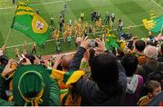 23 September 2012; Donegal supporters celebrate as the team passes by. GAA Football All-Ireland Senior Championship Final, Donegal v Mayo, Croke Park, Dublin. Picture credit: Daire Brennan / SPORTSFILE