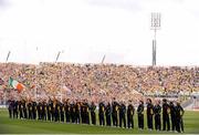 23 September 2012; Team Ireland official Handball squad are introduced to the crowd during half time. GAA Football Senior All-Ireland Championship Final, Donegal v Mayo, Croke Park, Dublin. Picture credit: David Maher / SPORTSFILE