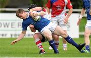 29 September 2012; Matthew D'Arcy, St Mary's College, is tackled by Ed Kelly, UL Bohemians. Ulster Bank League Division 1A, St Mary's College v UL Bohemian, Templeville Road, Dublin. Picture credit: Pat Murphy / SPORTSFILE