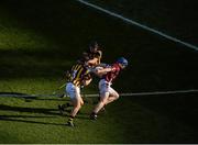 30 September 2012; Cyril Donnellan, Galway, in action against JJ Delaney, left, and Jackie Tyrrell, Kilkenny. GAA Hurling All-Ireland Senior Championship Final Replay, Kilkenny v Galway, Croke Park, Dublin. Picture credit: Daire Brennan / SPORTSFILE