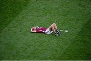 30 September 2012; A dejected Iarla Tannian, Galway, after the game. GAA Hurling All-Ireland Senior Championship Final Replay, Kilkenny v Galway, Croke Park, Dublin. Picture credit: Daire Brennan / SPORTSFILE
