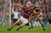 30 September 2012; Fergal Moore, Galway, in action against Richie Hogan, Kilkenny. GAA Hurling All-Ireland Senior Championship Final Replay, Kilkenny v Galway, Croke Park, Dublin. Picture credit: Brendan Moran / SPORTSFILE