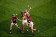 30 September 2012; Jackie Tyrrell, Kilkenny, in action against David Burke, left, and Niall Burke, Galway. GAA Hurling All-Ireland Senior Championship Final Replay, Kilkenny v Galway, Croke Park, Dublin. Picture credit: Daire Brennan / SPORTSFILE