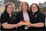 2 October 2012; In attendance at the launch of Special Olympics Ireland’s Health Promotion Programme is Minister of State for Disability, Equality and Mental Health Kathleen Lynch T.D. with Lynn Conroy, left, Shuttle Stars Special Olympics Club, and Carol Nairn, Waterford Special Olympics Club. The Alexandar Hotel, Fenian Street, Dublin 2. Photo by Sportsfile