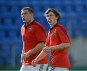 3 October 2012; Kerry Desmond, right, and James Reeves, Munster. A Schools Interprovincial, Leinster v Munster, Donnybrook Stadium, Donnybrook, Dublin. Picture credit: Brian Lawless / SPORTSFILE