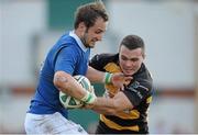 6 October 2012; Ray Crotty, St. Mary's College, is tackled by Darragh O'Neill, Young Munster. Ulster Bank League Division 1A, Young Munster v St.  Mary's College. Picture credit: Diarmuid Greene / SPORTSFILE