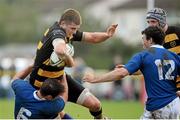 6 October 2012; Sean Duggan, Young Munster, is tackled by Darragh Keller, St. Mary's College. Ulster Bank League Division 1A, Young Munster v St.  Mary's College. Picture credit: Diarmuid Greene / SPORTSFILE