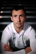 8 October 2012; Republic of Ireland's Keith Fahey during a squad mixed zone ahead of their side's FIFA World Cup Qualifier match against Germany on Friday. Republic of Ireland Squad Mixed Zone, Grand Hotel, Malahide, Co. Dublin. Picture credit: David Maher / SPORTSFILE