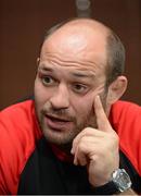 9 October 2012; Ulster's Rory Best during a press conference ahead of their side's Heineken Cup 2012/13, Pool 4, Round 1, game against Castres Olympique on Friday. Ulster Rugby Press Conference, Newforge Country Club, Belfast, Co. Antrim. Picture credit: Oliver McVeigh / SPORTSFILE