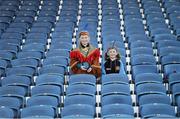 13 October 2012; Young Exeter Chiefs supporters await the start of the game. Heineken Cup 2012/13, Pool 5, Round 1, Leinster v Exeter Chiefs, RDS, Ballsbridge, Dublin. Picture credit: Stephen McCarthy / SPORTSFILE