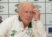 13 October 2012; Republic of Ireland manager Giovanni Trapattoni during a press conference following last night's 2014 FIFA World Cup Qualifier game against Germany. Republic of Ireland Squad Press Conference, Gannon Park, Malahide, Co. Dublin. Photo by Sportsfile