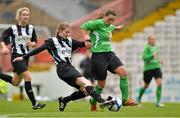 14 October 2012; Sarah Lawlor, Peamount United FC, in action against Seana Cooke, Raheny United FC. FAI Umbro Women’s Senior Cup Final, Raheny United FC v Peamount United FC, Dalymount Park, Dublin. Picture credit: Barry Cregg / SPORTSFILE