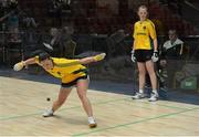 19 October 2012; Ashley Prendiville, Co. Kerry, in action during her match against Sibeal Gallagher and Fiona Shannon, Co. Antrim, during the Ladies Doubles Final. World Handball Championships, Citywest Hotel & Conference Centre, Saggart, Co. Dublin. Picture credit: Matt Browne / SPORTSFILE