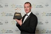 26 October 2012; Neil Gallagher, Donegal, with his 2012 GAA GPA All-Star Football award, at the GAA GPA All-Star Awards 2012, Sponsored by Opel, National Convention Centre, Dublin. Photo by Sportsfile