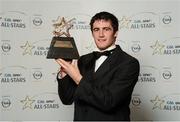 26 October 2012; David Burke, Galway, with his 2012 GAA GPA All-Star Hurling award, at the GAA GPA All-Star Awards 2012, Sponsored by Opel, National Convention Centre, Dublin. Photo by Sportsfile