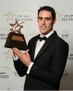 26 October 2012; Brendan Bugler, Clare, with his 2012 GAA GPA All-Star Hurling award, at the GAA GPA All-Star Awards 2012, Sponsored by Opel, National Convention Centre, Dublin. Photo by Sportsfile