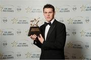26 October 2012; TJ Reid, Kilkenny, with his 2012 GAA GPA All-Star Hurling award, at the GAA GPA All-Star Awards 2012, Sponsored by Opel, National Convention Centre, Dublin. Photo by Sportsfile